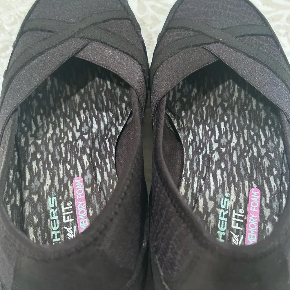 Skechers Relaxed Fit Bikers Wayfarer Women’s Comfort Slip On Black Suede Sz 8.5 - Picture 13 of 13